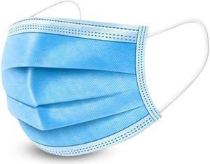 50PCS 3-layer Disposable Face Mask with Elastic Earloop Disposable Protection Blue