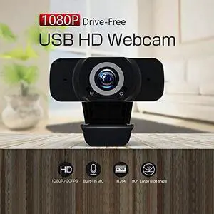 1080P HD Webcam with Microphone,HD PC Webcam Laptop Plug and Play USB Webcam Streaming Computer Web Camera with 90-Degree View Angle,with Night Vision