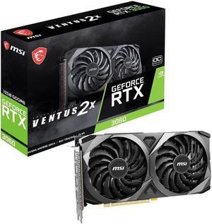 MSI Ventus GeForce RTX 3060 12GB GDDR6 PCI Express 4.0 Video Card RTX 3060 Ventus 2X 12G OC LHR