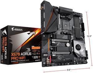 GIGABYTE X570 AORUS PRO WIFI AMD Ryzen 3000 PCIe 4.0 SATA 6Gb/s USB 3.2 AMD X570 ATX Motherboard(International Version  No Warranty)