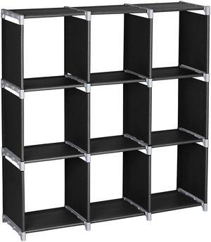Storage 9 Cubes Organizer Closet Black Closet Stacker Clothes Modular Cubes