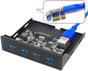 to USB 3.0 PC Front Panel USB Expansion Card PCIE USB Adapter 3.5" Floppy USB3.0 Front Panel Bracket PCI Express x1 Riser