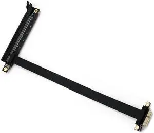Misskit PCIe Flexible Flat PCI-E 1X to 16X Adapter Extension Cable PCI Express 1 to 16 X Adapter Riser Card PCIE Extender for BTC Mining(9.84")
