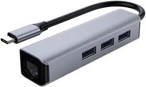 4 in 1 Hub,  to Gigat Network Interface + 3 USB3.0 Port Hub Expanders