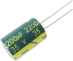 10PCS 35V2200UF green gold high frequency low resistance electrolytic capacitor 2200UF 35V Volume 13X20mm