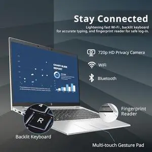 HP EliteBook 845 G8 Laptop | 14" 1920x1080 FHD | Ryzen 7 Pro - 5850U - 128GB SSD Hard Drive - 8GB RAM | 8 cores @ 4.4 GHz Win 11 Pro Silver