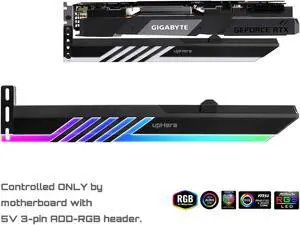 upHere 5V 3-pin Addressable RGB Graphics Card GPU Brace Support Holder,Support Video Card Sag Holder/Holster Bracket-GL28ARGB