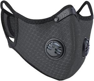 Slate Gray PM2.5 Reusable Face Mask Nylon Mesh for Pollen Allergy Pollution Cycling Outdoor Sports Anti Dust with Activated Carbon Filter - OEM