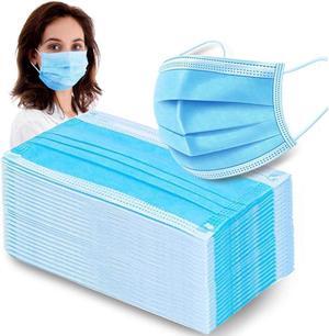 100 Packs Disposable Mask 3-Ply Face Masks for Gem Protection Personal Protection Earloop Mask
