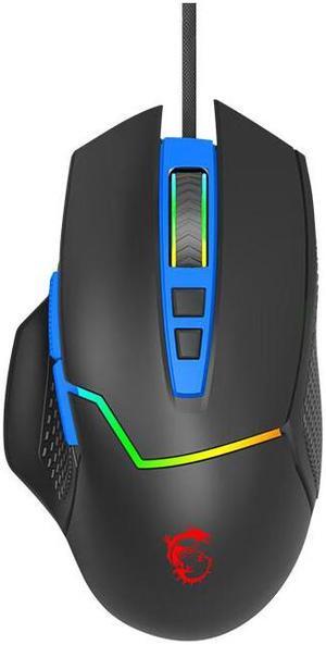 MSI CLUTCH GM20 V2 Gaming Mouse, Wired, RGB Glare, Dragon Spirit Lamp Of Faith,  Gaming Mouse, Ergonomics, Black/Blue