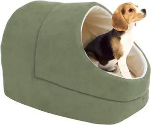 GOOPAWS Covered Cat & Dog Bed, Cat Cave for Cat and Warming Burrow Cat Bed, Pet Sleeping Cuddle Cave