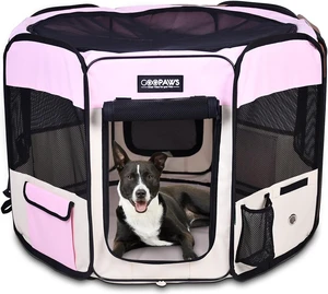 Jespet Portable Foldable Pet Dog Playpen, Portable Pet Playpen Exercise Pen Kennel with Carry Bag for Puppy Cats Kittens Rabbits Jespet Portable Foldable Pet Dog Playpen, Portable Pet Playpen Exercise Pen Kennel with Carry Bag for Puppy Cats Kittens Rabbits