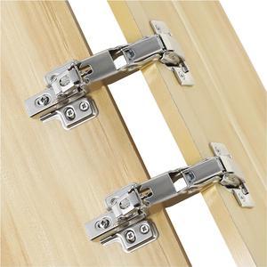 Cabinet Hinges, 20 Pack 10 Pairs 3/8 Inch Inset Cabinet Door Hinges Brushed  Nickel Semi-Concealed Self-Closing Hinges for Home Hotel School RV Cabinet  Kitchen Cabinets Shoe Cabinets Bathroom Cabinet 