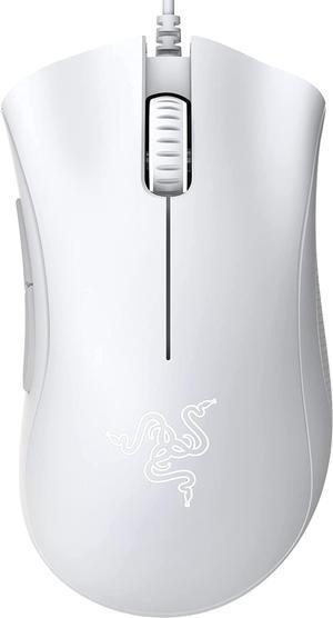 DeathAdder Essential Gaming Mouse: 6400 DPI Optical Sensor - 5 Programmable Buttons - Mechanical Switches - Rubber Side Grips ( Mercury White )