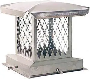 The Forever Cap®    8 x 13-Inch Stainless Steel Single Flue Diamond Mesh Chimney Cap