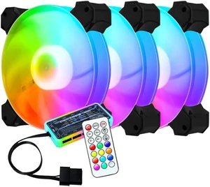 SUIUBUY 3 Pack 120mm RGB & PWM Game Case Fan RGB 12V Quiet LED Transparent Gaming PC Computer CPU Case Fan and PC Case Cooler SUIUBUY 3 Pack 120mm RGB & PWM Game Case Fan RGB 12V Quiet LED Transparent Gaming PC Computer CPU Case Fan and PC Case Cooler