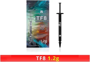 Thermalright TF8 Carbon Based Heatsink Paste 13.8 W/mK High Performance Thermal Compound Paste for Desktop Laptop Heatsink/GPU/CPU/LED Cooler Material 1.2g with Tool
High Thermal Conductivity 13.8 W/m Thermalright TF8 Carbon Based Heatsink Paste 13.8 W/mK High Performance Thermal Compound Paste for Desktop Laptop Heatsink/GPU/CPU/LED Cooler Material 1.2g with Tool
High Thermal Conductivity 13.8 W/m