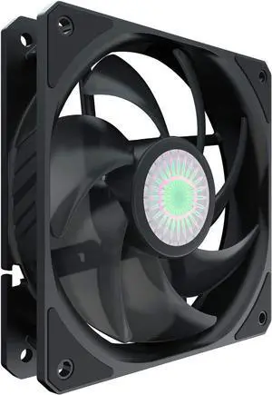 Cooler Master SickleFlow 120 V2 All-Black Square Frame Fan, Air Balance Curve Blade, Sealed Bearing, PWM Control for Computer Case & Liquid Radiator