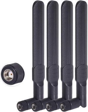 Bingfu Dual Band WiFi 2.4GHz 5GHz 5.8GHz 8dBi MIMO RP-SMA Male Antenna (4-Pack) for WiFi Router Wireless Network Card USB Adapter Security IP Camera Video Surveillance Monitor