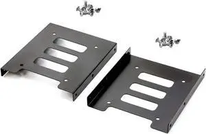 2 Pack 2.5" To 3.5" Ssd Hdd Hard Disk Drive Bays Holder Metal Mounting Bracket Adapter For Pc (Bracket)