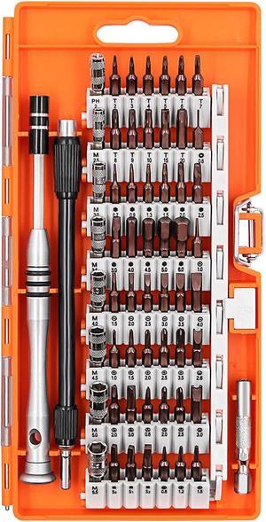 60 in 1 Screwdriver Set, Magnetic Driver Kit,Professional Repair Tool Kit for iPhone X,8,7,Phone,Computer,Tablet,Xbox,PlayStation,electronic Orange