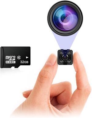 Small Hidden Mini Spy Camera - Secret Tiny Spy Cam for Home or Car with Motion Detection, Night Vision, Video, Micro Security Nanny Cameras and Hidden Cameras, Camaras Espias, No Wireless WiFi Needed