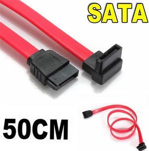 Quality 2PCS 50cm 7 Pin SATA Right Angle to Straight DATA Hard Disk Drive HD Cable Connector 1.5Gbps
