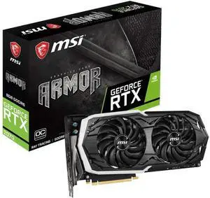 MSI GAMING GeForce RTX 2070 8GB GDRR6 256-bit HDMI/DP/USB Ray Tracing Turing Architecture HDCP Graphics Card (RTX 2070 ARMOR 8G OCV1) (Renewed)