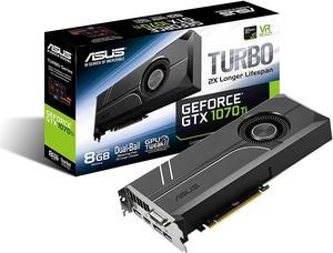 ASUS GeForce GTX 1070 TI 8GB GDDR5 Turbo Edition VR Ready DP HDMI DVI-D Graphics Card (TURBO-GTX1070TI-8G)