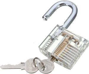 Transparent Cutaway Inside View Of Practice Padlock Lock Locksmith Trainer Skill Pick with Two Keys