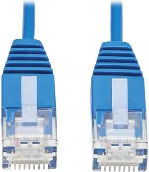 Tripp Lite Cat6a 10G Certified Molded Ultra-Slim Utp Ethernet Cable (Rj45 M/M) Blue 6 In.