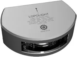 Lopolight 135° Stern Light - 2Nm - Silver Housing - Single - Vertical Mount Lopolight 135° Stern Light - 2Nm - Silver Housing - Single - Vertical Mount