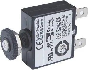 Blue Sea 7061 40A Push Button Thermal with Quick Connect Terminals [7061]