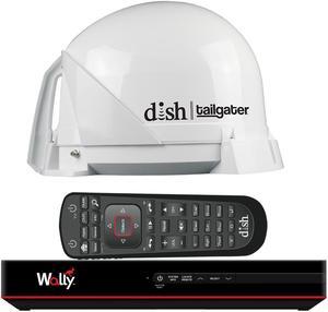 King Dish® Tailgater® Satellite Tv Antenna Bundle W/Dish® Wally® Hd Receiver & Cables