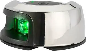 Attwood Lightarmor Deck Mount Navigation Light - Stainless Steel - Starboard (Green) - 2Nm