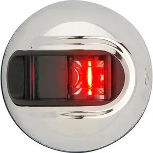 Attwood Lightarmor Vertical Surface Mount Navigation Light - Port (Red) - Stainless Steel - 2Nm