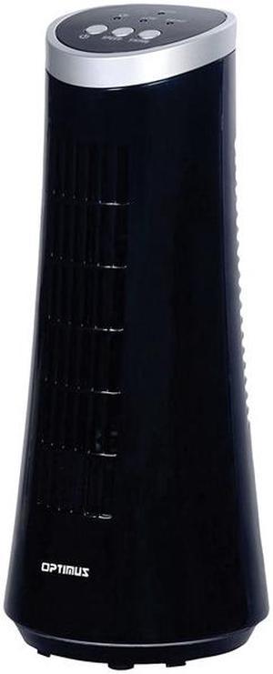 Optimus F-7345BK 12" Desktop Ultraslim Oscillating Tower Fan (Black)
