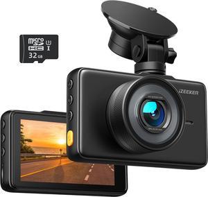 Dash Cam for Cars, 1080P Full HD Dash Camera, Dashcam with Night Vision, Car Camera with 3-inch LCD Display, Parking Mode, G-Sensor, Loop Recording, WDR, 32GB MicroSD Card