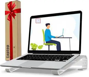 Laptop Riser for Desk Laptop Stand Ergonomic Aluminum Computer Stand for Laptop Ventilated Notebook Stand Compatible with MacBook Air Pro  XPS HP More 11-17.3 Inches Work from Home