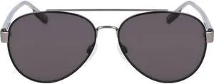 CONVERSE-CV300S DISRUPT 001 Aviator Sunglasses Matte Black Dark Gray Solid