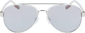 CONVERSE-CV300S DISRUPT 100 Aviator Sunglasses Matte White Gray Solid