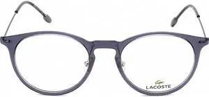 LACOSTE-L2846 035 Round Eyeglasses Transparent Gray
