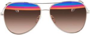 SALVATORE FERRAGAMO-SF172S 745 Shiny Gold Brown Gradient