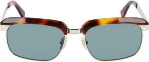 SALVATORE FERRAGAMO-SF263S 271 Rectangle Sunglasses Tortoise/Gold Blue Green