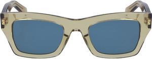 SALVATORE FERRAGAMO-SF996S 690 Rectangle Sunglasses Champagne Blue