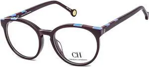 CAROLINA HERRERA-VHE802 09FD Round Eyeglasses Plum