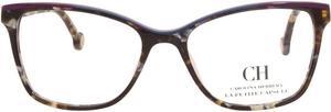CAROLINA HERRERA-VHE820K 096X Square Eyeglasses Tortoise/Blue Trim