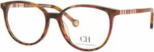 CAROLINA HERRERA-VHE839K 09AT Oval Eyeglasses Red Tortoise