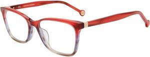 CAROLINA HERRERA-VHE883K 0XAZ Cateye Eyeglasses Red