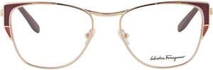 SALVATORE FERRAGAMO-SF2163 780 Shiny Rose Gold/Bordeaux